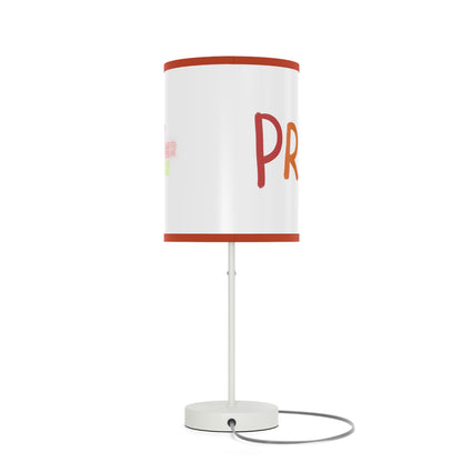 Lamp on a Stand, US|CA plug: LGBTQ Pride White 