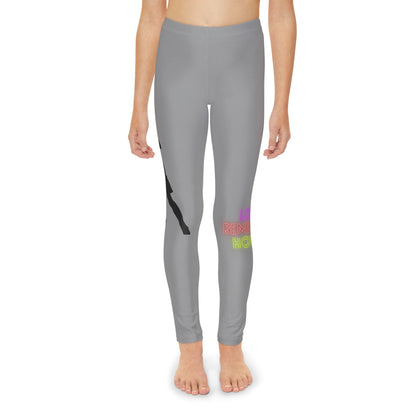 Youth Full-Length Leggings: Soccer Grey