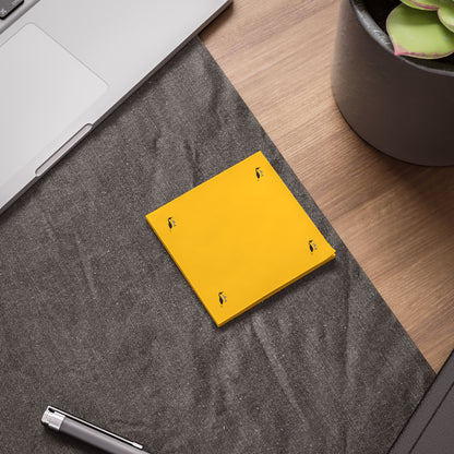 Post-it® Note Pads: Crazy Penguin World Logo Yellow