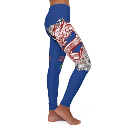 Women's Spandex Leggings: Dragons Dark Blue