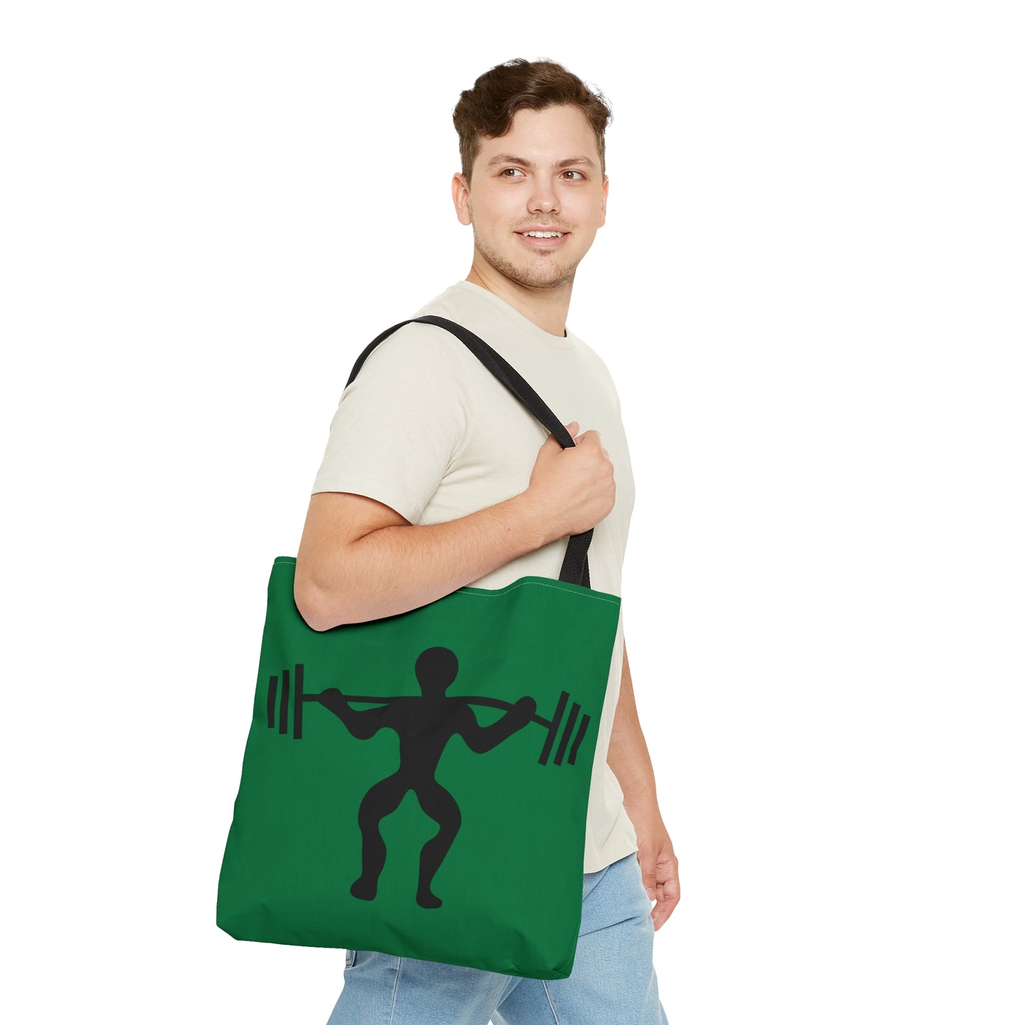 Tote Bag: Weightlifting Dark Green