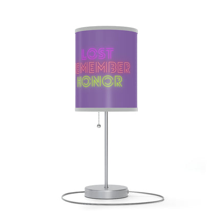 Lamp on a Stand, US|CA plug: Crazy Penguin World Logo Lite Purple 