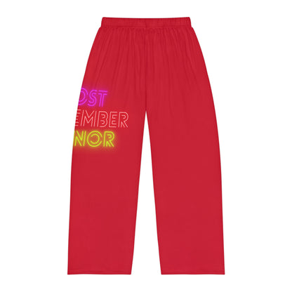 Men's Pajama Pants: Lost Remember Honor Dark Red