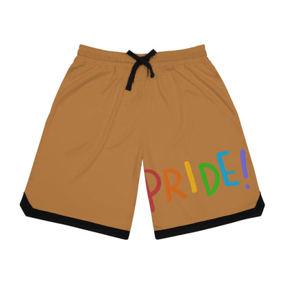 Basketball Rib Shorts: LGBTQ Pride Lite Brown