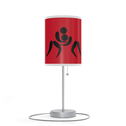 Lamp on a Stand, US|CA plug: Wrestling Dark Red