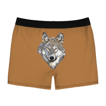 Men's Boxer Briefs: Wolves Lite Brown