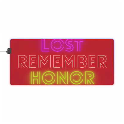 LED Gaming Mouse Pad: Lost Remember Honor Dark Red