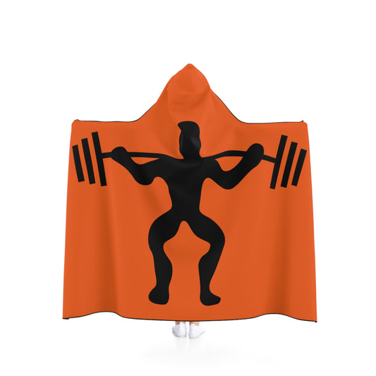 Hooded Blanket: Weightlifting Orange