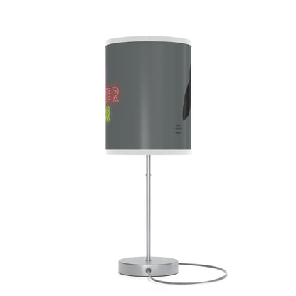 Lamp on a Stand, US|CA plug: Crazy Penguin World Logo Dark Grey