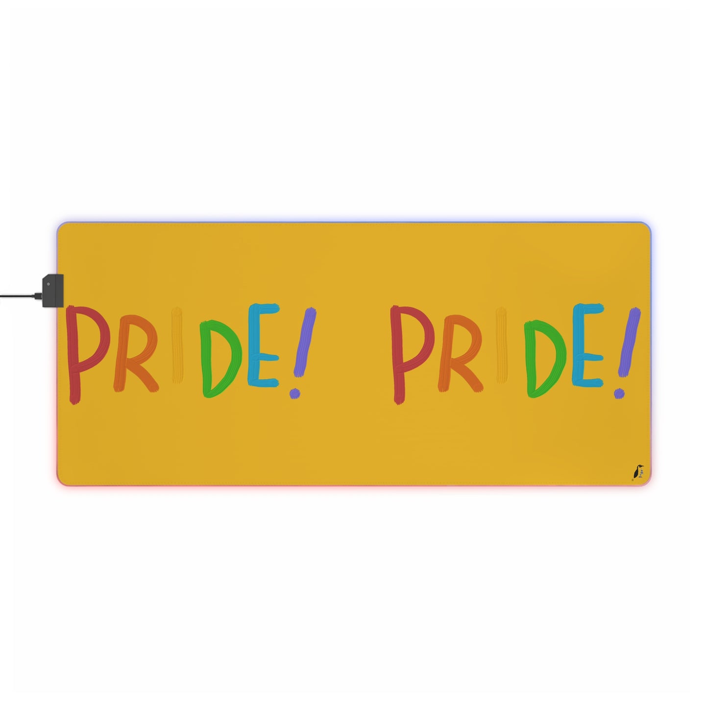 LED Gaming Mouse Pad: LGBTQ Pride Yellow