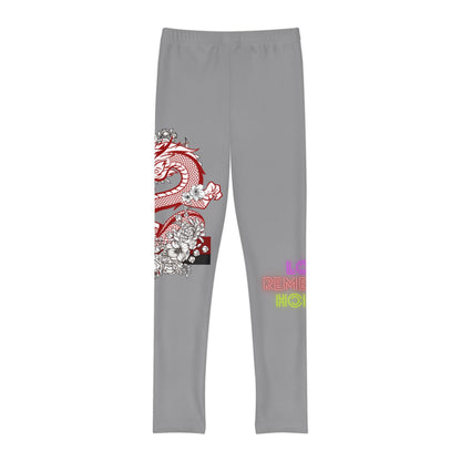 Youth Full-Length Leggings: Dragons Grey