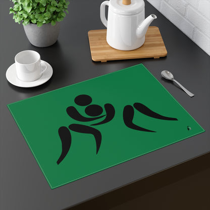 Placemat, 1pc: Wrestling Dark Green