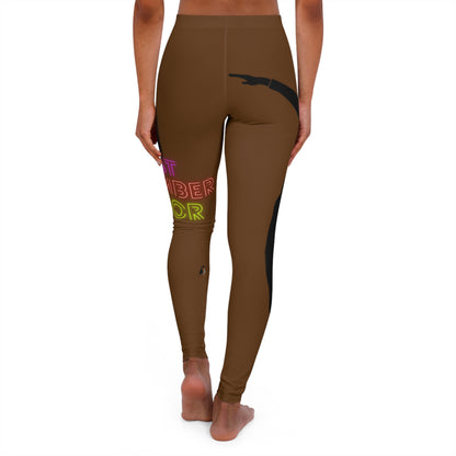 Women's Spandex Leggings: Dance Brown