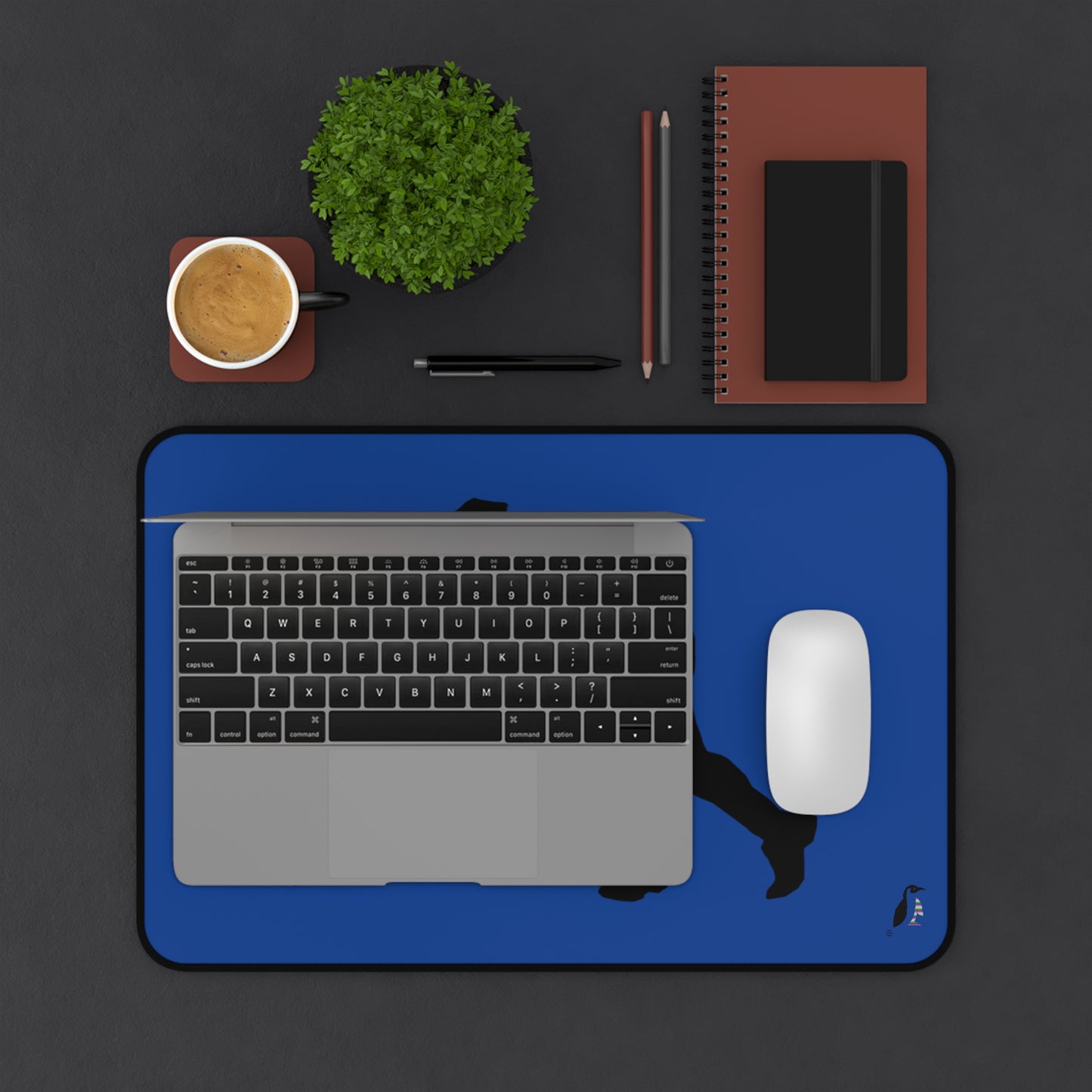 Desk Mat: Hockey Dark Blue