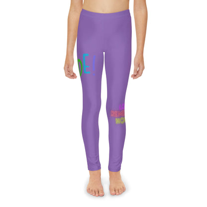 Youth Full-Length Leggings: LGBTQ Pride Lite Purple