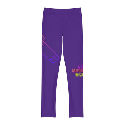 Youth Full-Length Leggings: Music Purple