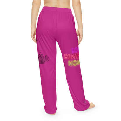 Pambabaeng Pajama Pants: Writing Pink 