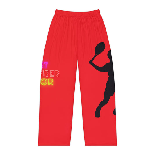 Pambabaeng Pajama Pants: Tennis Red 