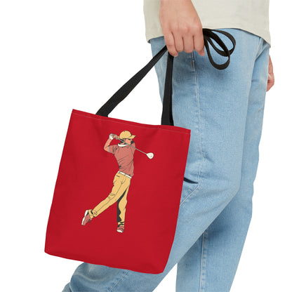 Tote Bag: Golf Dark Red