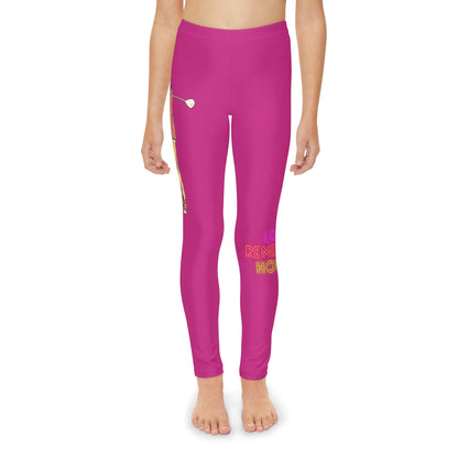 Youth Full-Length Leggings: Golf Pink