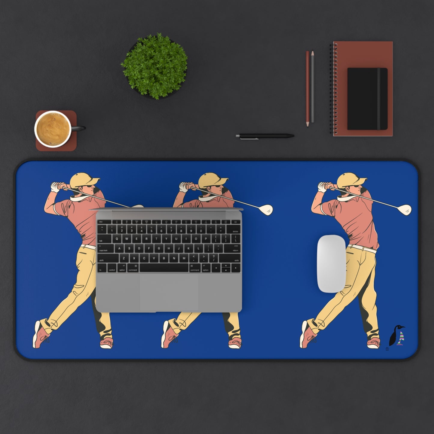 Desk Mat: Golf Dark Blue