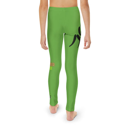 Youth Full-Length Leggings: Wrestling Green