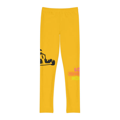 Youth Full-Length Leggings: Racing Yellow