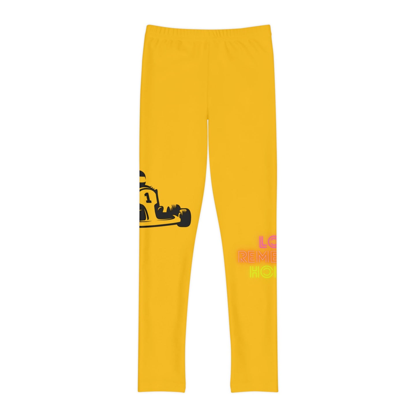 Youth Full-Length Leggings: Racing Yellow