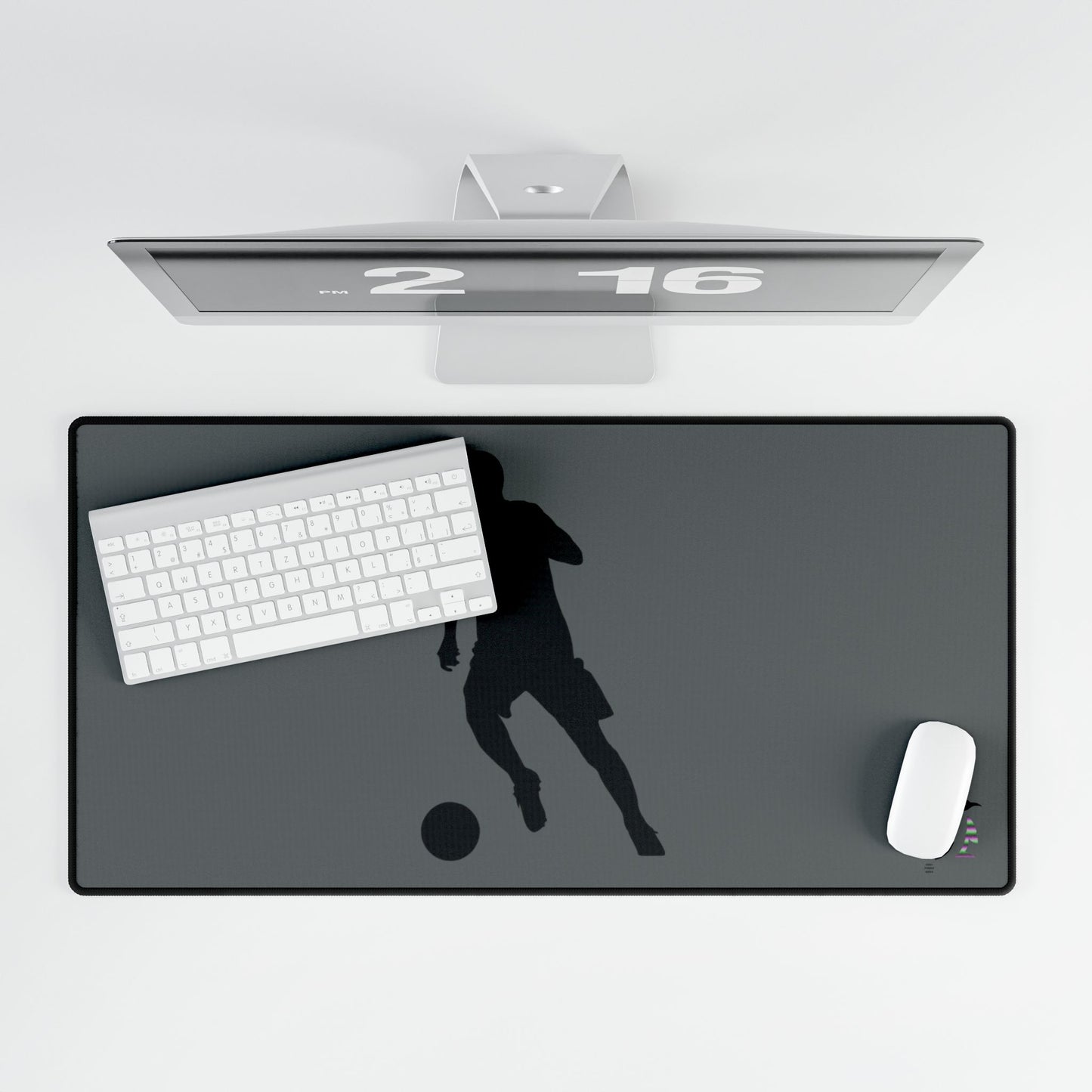 Desk Mats: Soccer Dark Grey