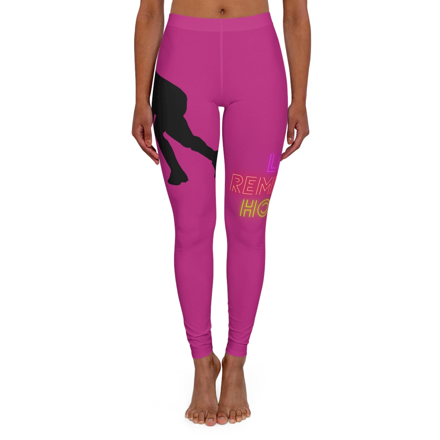 Women's Spandex Leggings: Hockey Pink