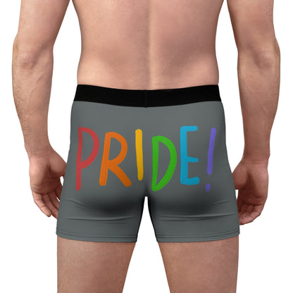 Men's Boxer Briefs: LGBTQ Pride Dark Grey