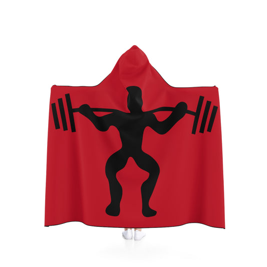 Hooded Blanket: Weightlifting Dark Red