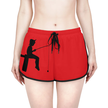 Women's Relaxed Shorts: Fishing Red