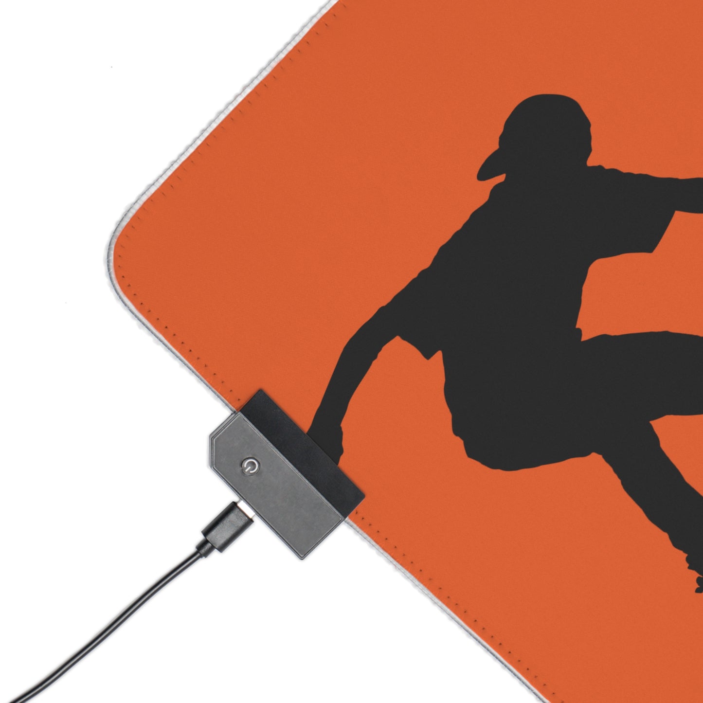 LED Gaming Mouse Pad: Skateboarding Orange