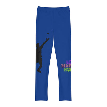 Youth Full-Length Leggings: Tennis Dark Blue