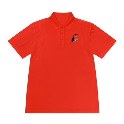 Men's Sport Polo Shirt: Crazy Penguin World Logo #1