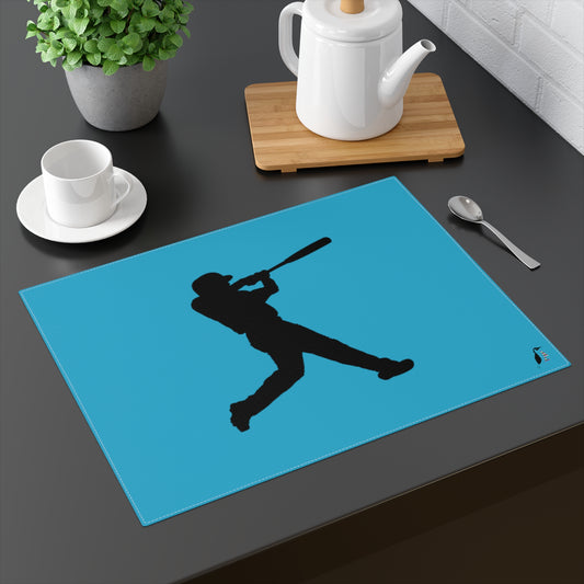 Placemat, 1pc: Baseball Turquoise