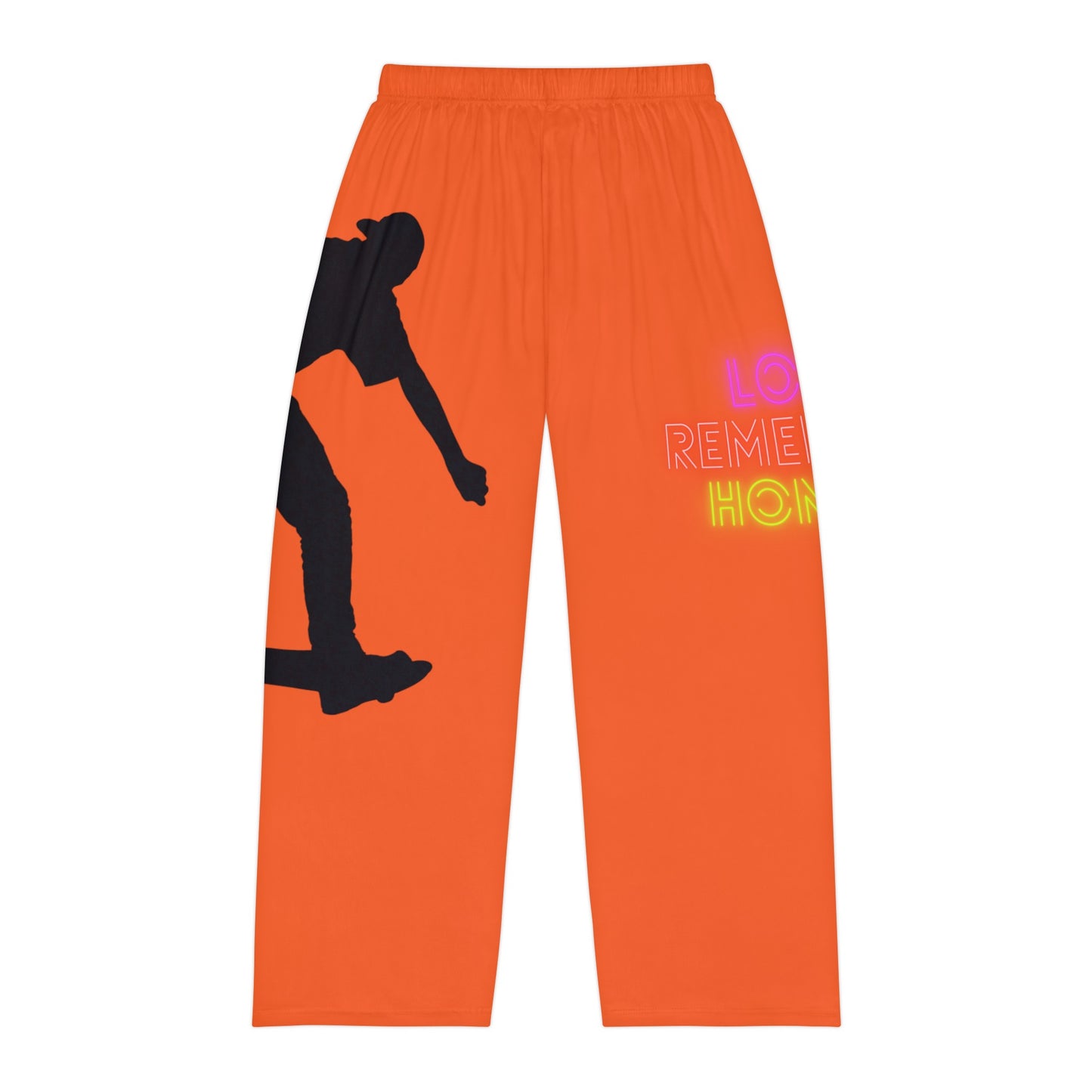 Men's Pajama Pants: Skateboarding Orange