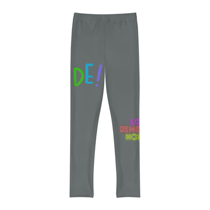 Youth Full-Length Leggings: LGBTQ Pride Dark Grey