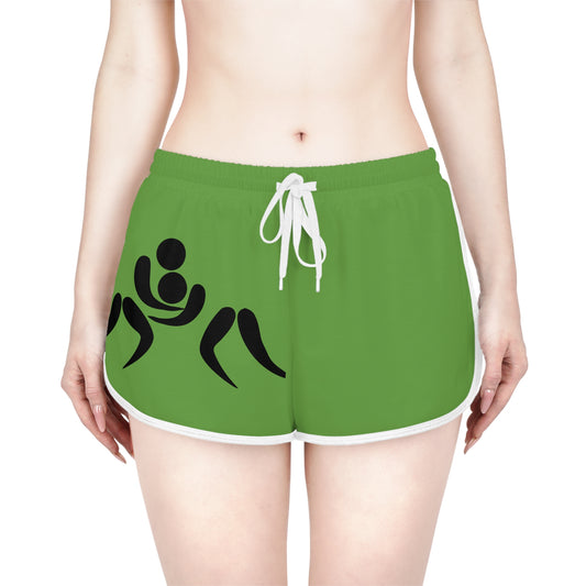 Women's Relaxed Shorts: Wrestling Green