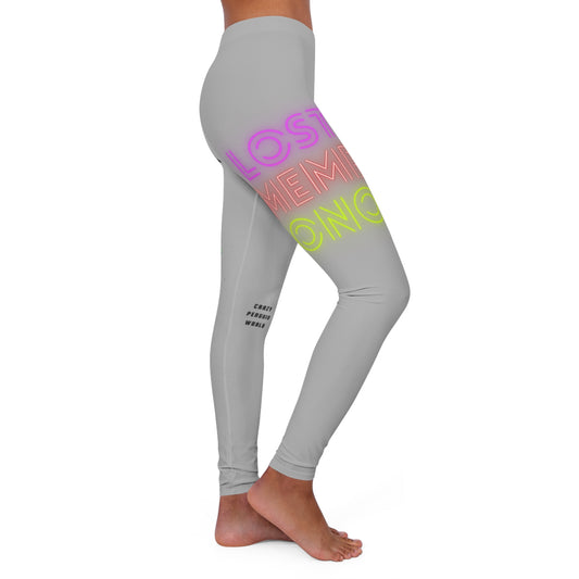 Women's Spandex Leggings: Lost Remember Honor Lite Grey