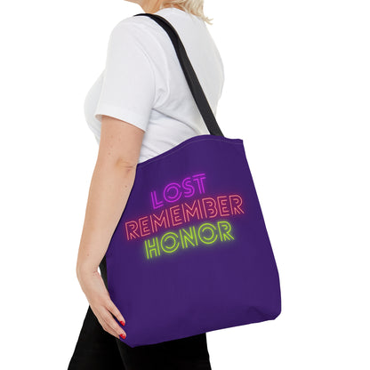 Tote Bag: Lost Remember Honor Purple