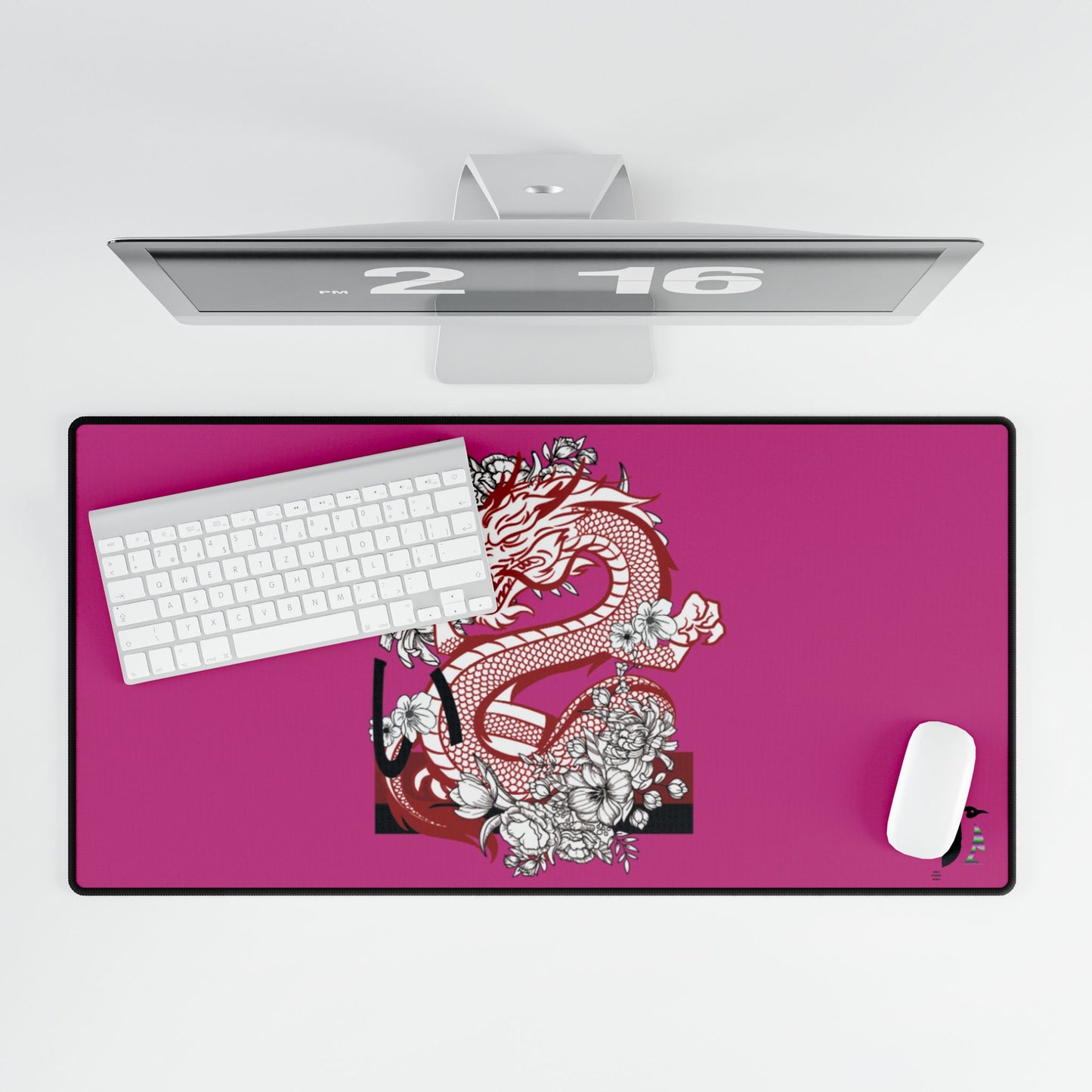 Desk Mats: Dragons Pink