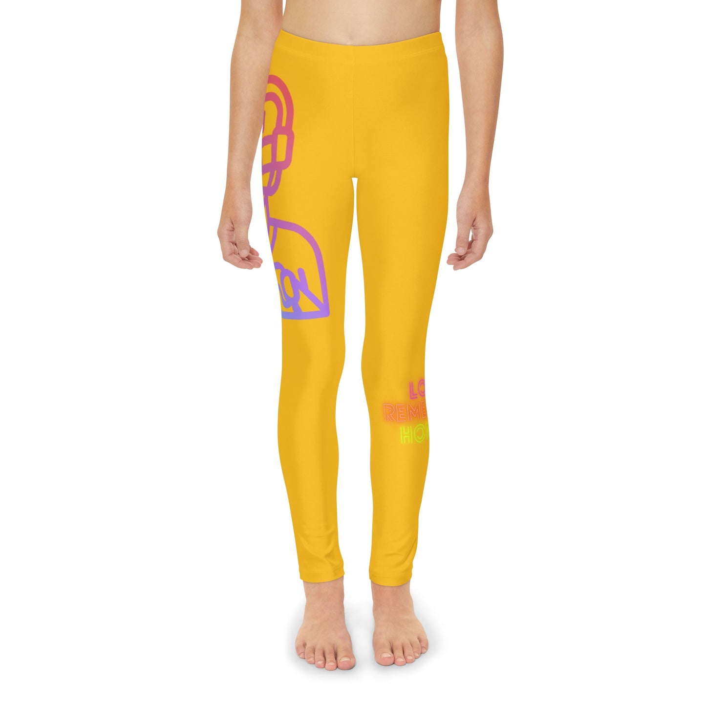 Youth Full-Length Leggings: Gaming Yellow