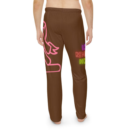 Men's Pajama Pants: Fight Cancer Brown