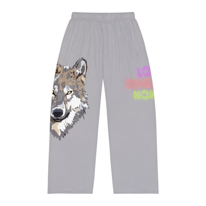 Men's Pajama Pants: Wolves Lite Grey