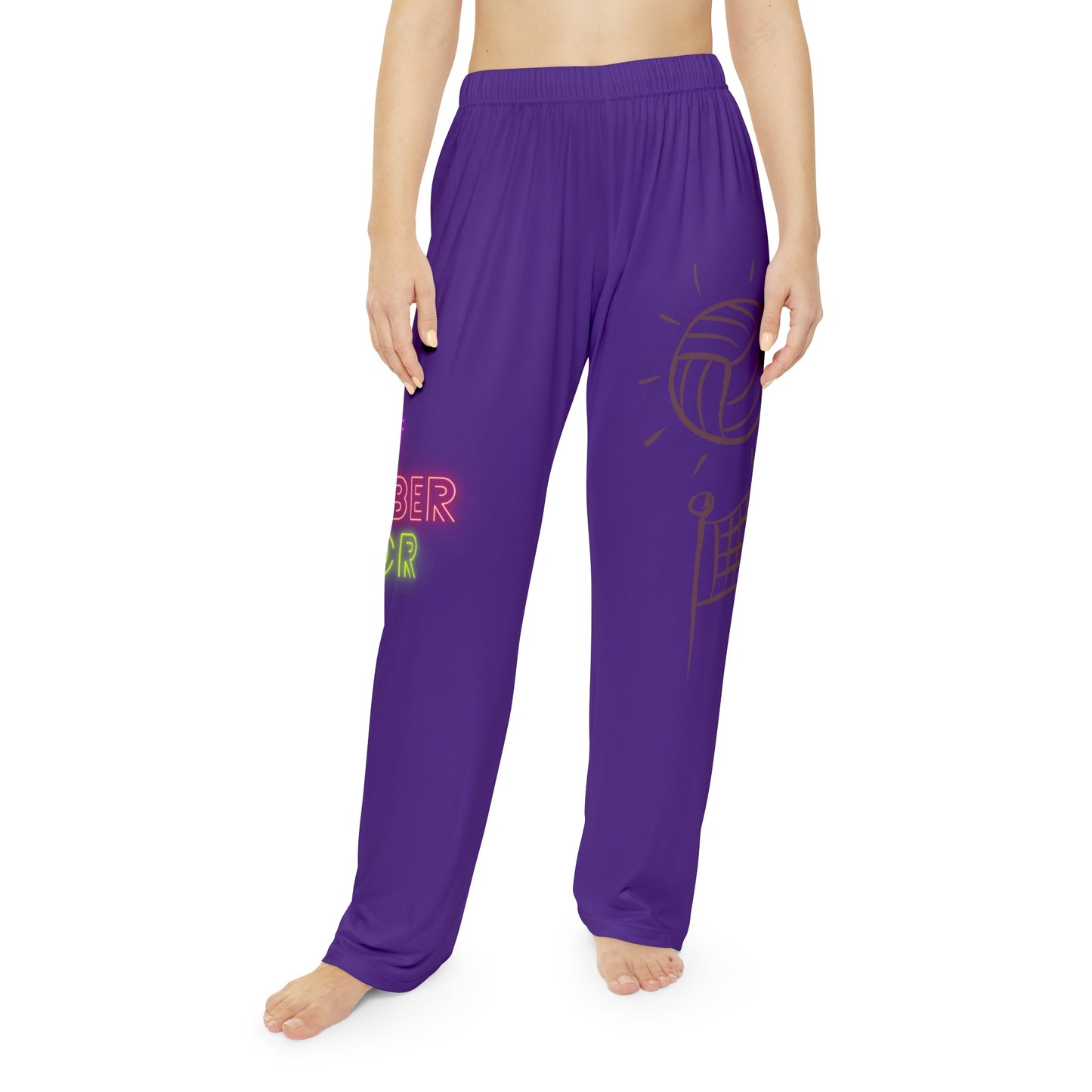 Women's Pajama Pants: Volleyball Purple