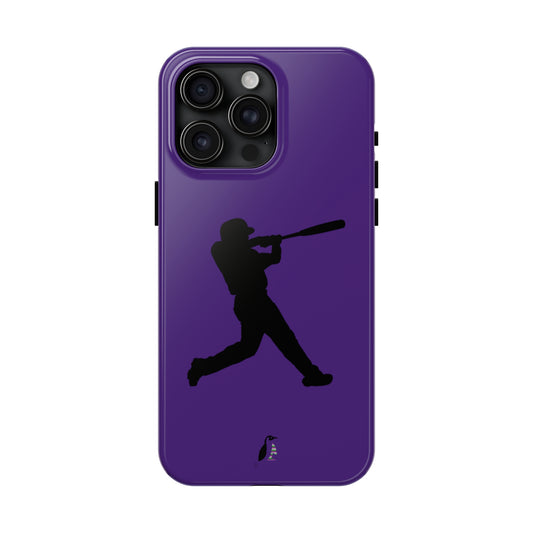 Tough Phone Cases (for iPhones): Baseball Purple