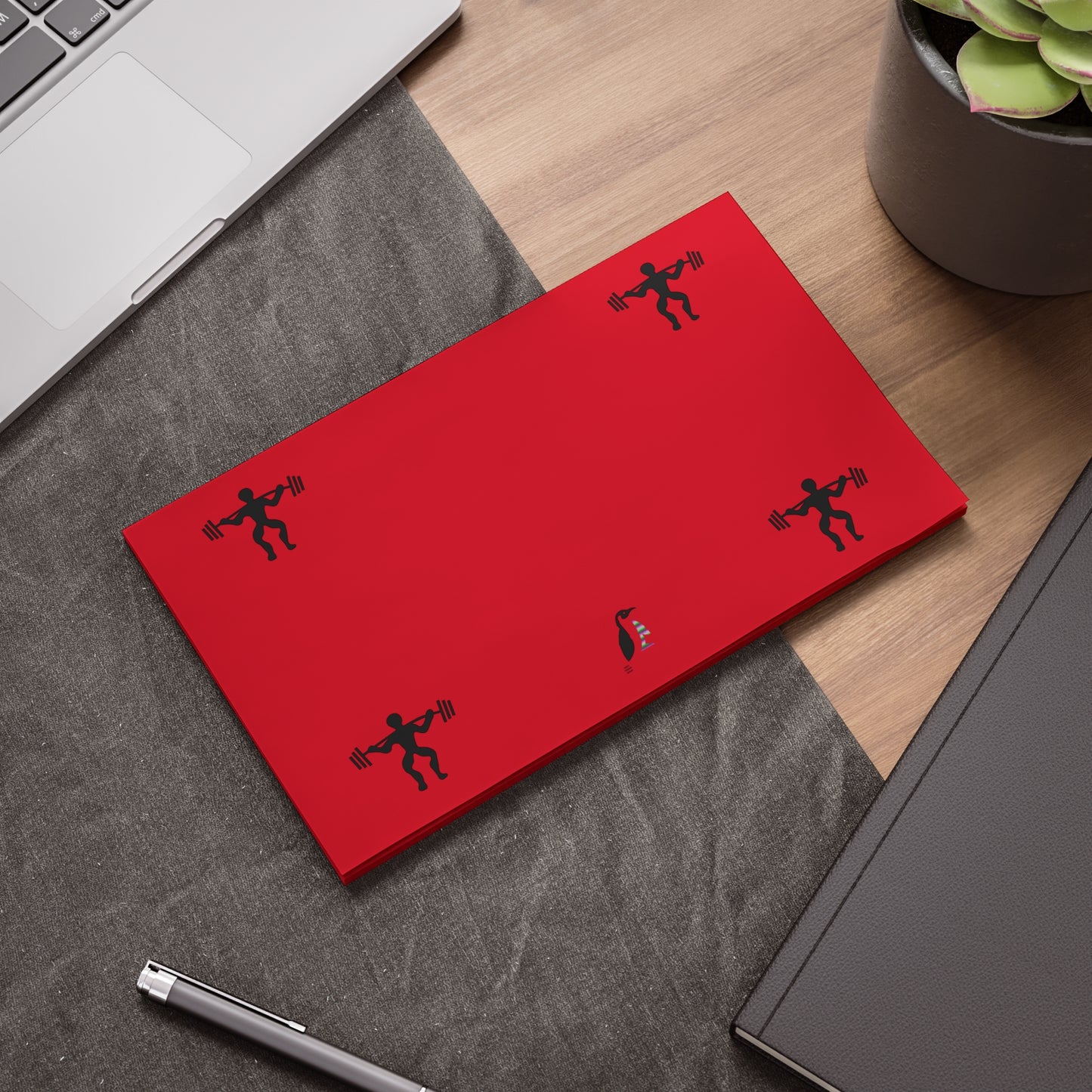 Post-it® Note Pads: Weightlifting Dark Red