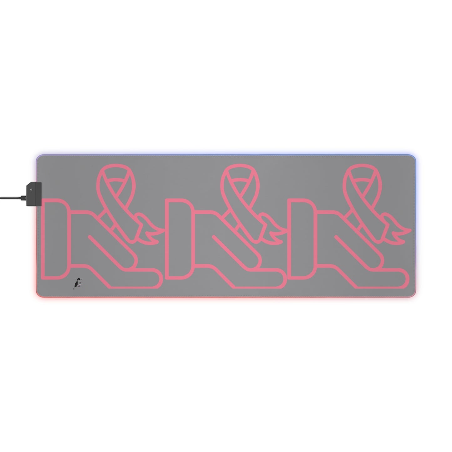 LED Gaming Mouse Pad: Fight Cancer Grey